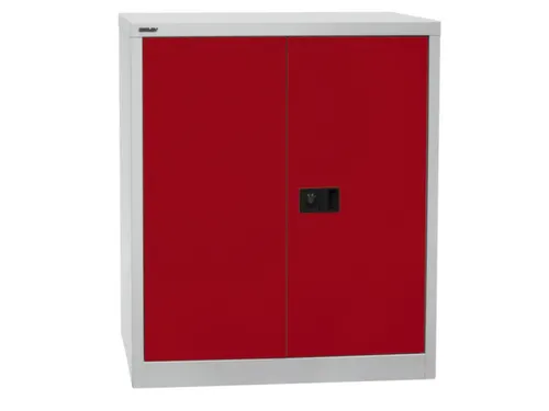kantoorkast openslaande deuren HxBxD 1000x914x400mm Stalen Grijs Rood