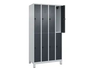 dubbeldekse locker,HxBxD 1950x1000x500mm,4x2vak.,vak B 250mm - 2