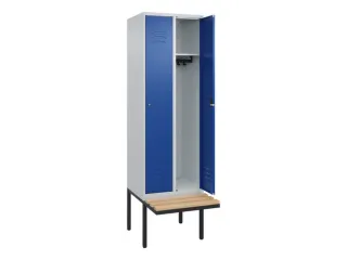 locker met bank,HxBxD 2120x600x815mm,2vak,vak B 300mm,cil.-slot - 2