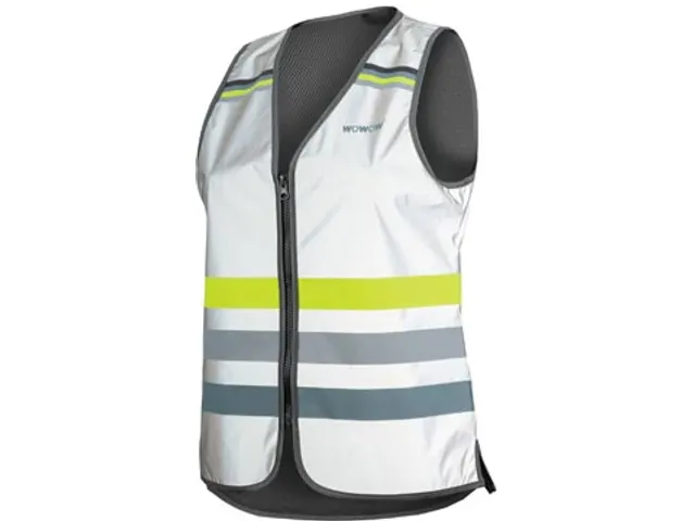 Lucy Jacket Full Reflective Fluohesje Grijs/Geel Maat Small