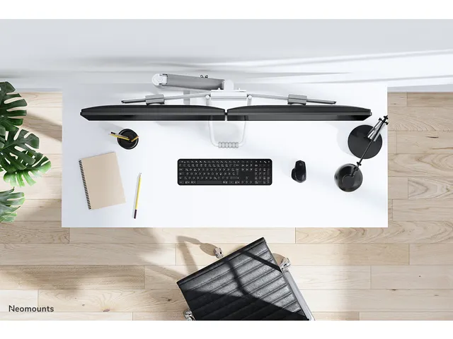 Monitorarm 2 Schermen Neomounts DS75-450WH2 wit