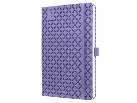 Weekagenda Flair A5 2026 (NL/FR/EN/DU) Dark Purple Hardcover