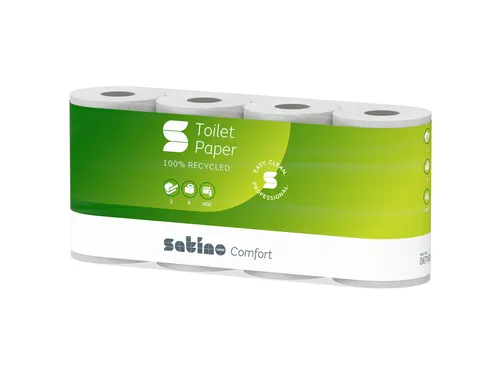 Toiletpapier Satino MT1 Comfort 2laags wit 067490 400 vel