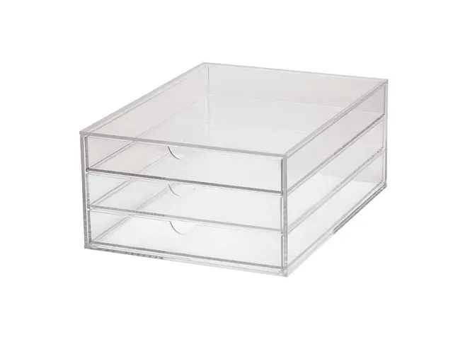 OUTLET Acryl Ladenblok A4 3 Laden Transparant