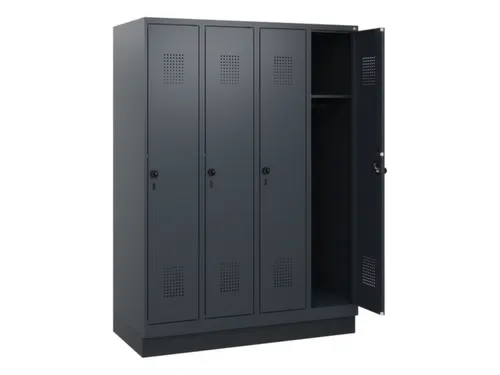 schoollocker,HxBxD 1630x1200x500mm,4vak,vak B 300mm,draaigrendel
