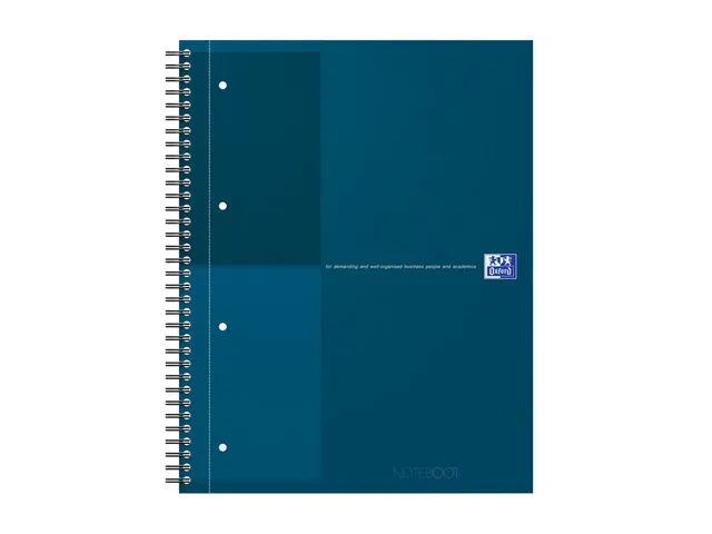 Spiraalblok Oxford International Notebook A4+ lijn Petrol Blauw