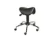 tabouret à selle,assise H 495-625mm,assise similicuir noir