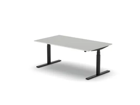 Elektrisch ihv bureau,HxBxD 650-1310x1800x1000mm,blad lichtgrijs