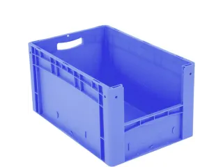 Euronorm Stapelkrat M. Grijpopening Pp 320x600x400mm Blauw - 2