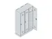 locker voor scheiding van kleding,HxBxD 1950x1200x500mm,3vak