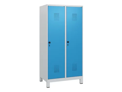 schoollocker,HxBxD 1630x800x500mm,2vak,vak B 400mm,draaigrendel,voeten