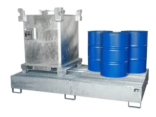 opvangbak,v. 2xIBC/10x200l vaten,opvangvol. 1000l - 3