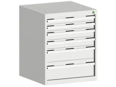 ladekast HxBxD 800x650x525mm 6laden romp RAL7035 front RAL7035