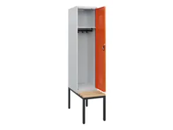 locker met bank,HxBxD 1950x400x815mm,1vak,vak B 400mm,cilinderslot