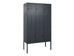 Z-garderobekast,HxBxD 2120x1200x500mm,vak B 200/400mm,draaigrendel