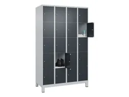 lockerkast,HxBxD 1950x1200x500mm,4x5vakken,vak B 300mm,cil.-slot