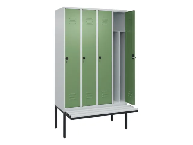 locker voor scheiding van kleding,HxBxD 2120x1200x815mm,4vak