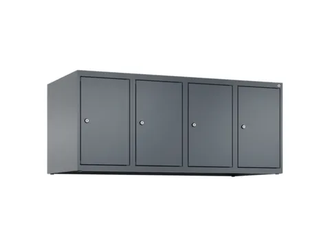 opzetkast,v. locker,4vak.,vak B 300mm,HxBxD 500x1200x500mm,vleugeldeur