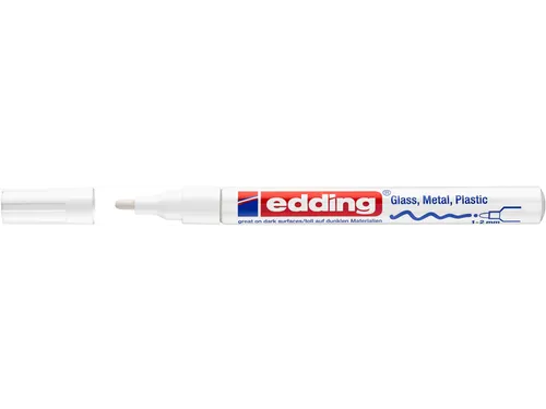 Paintmarker edding 751 op oliebasis 1-2mm creatief wit