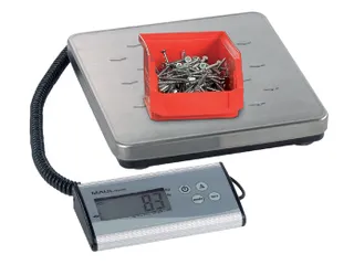 Pakketweger MAUL Cargo 120kg metalen plateau 27x27cm +9V batterij zilv - 3