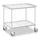 Universele Wagen 150kg 785x500mm 2 Etages Met Beugel Zilvergrijs