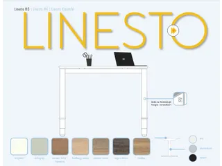 Bureau Linesto N4 hoogte instelbaar 160x80cm Robson eiken, poot Zwart - 2