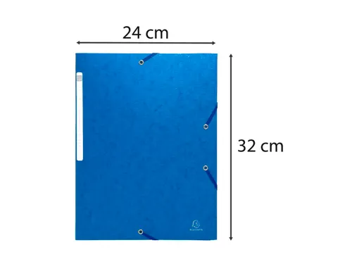 Elastomap 3 kleppen "Scotten" glanskarton 400gm² A4 Blauw
