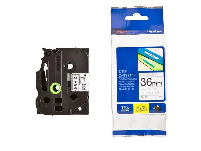 Ruban de lettrage Brother P-Touch TZe-161 standard 36mm noir sur trans
