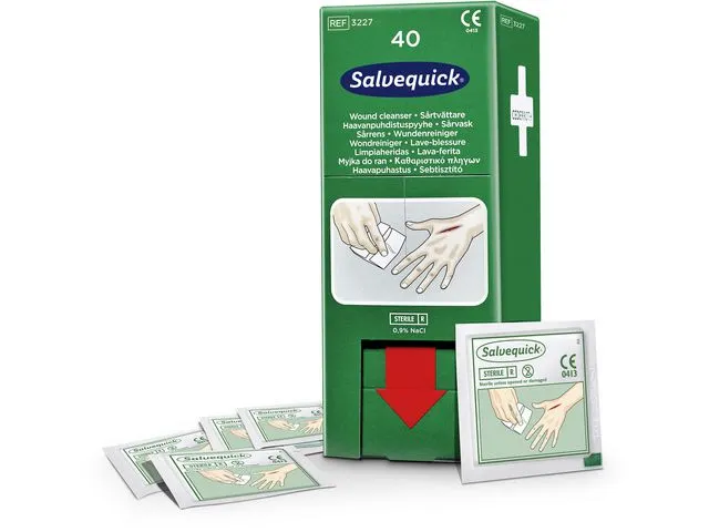 Wondschoonmaakdoekjes Salvequick/pk40