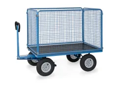 Handtrekwagens 6445l 1000kg 1600x900mm Draadgaas Wanden Luchtbanden