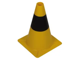 Verkeerskegel Geel/Zwart - 30cm - 1