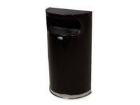 Designer halfrond met binnenbak Kunststof 34 liter Zwart Chroom