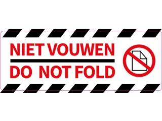 Verpakkingsetiketten 46x125mm Op Rol Do Not Fold 250 Stuks - 2