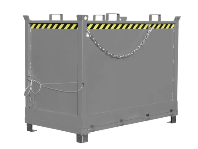klapbodemcontainer,HxLxB 1445x1040x1845mm,2m³,hijsogen,vorksloffen