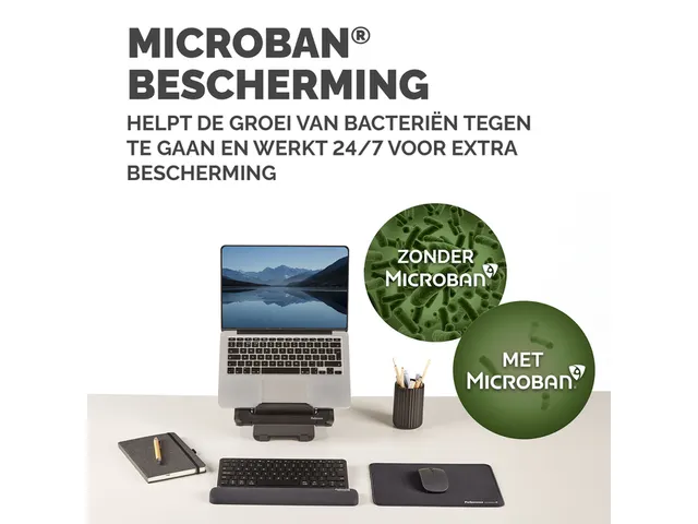 Polssteun Fellowes Breyta compact zwart 6x32cm