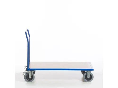kopwandwagen,draagverm. 600kg,laadvl. LxB 1200x800mm,houtplaat,1wand