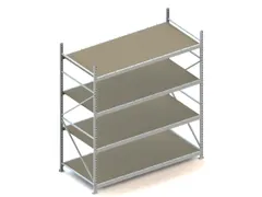 Breedvakstelling Basisveld Hxbxd 2500x2307x1050mm 4 Houten Legborden