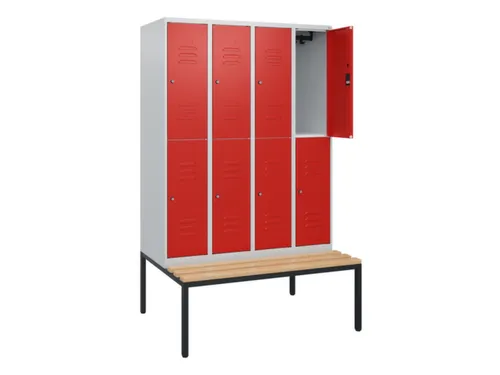 Dubbeldekse dekenkist,HxBxD 1950x1200x815mm,4x2vak.,vak B 300mm