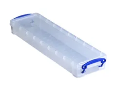 Opbergbox Really Useful 0.8 liter 355x100x40mm transparant wit