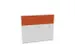 baliepaneel,v. bureau,aanbouw achter,B 1400mm,Bl-wit,BN3012-oranje
