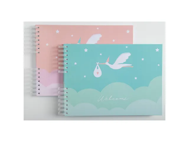 Fotoalb sp 50p.wit 3 2x22cm CIGOGNE blauw