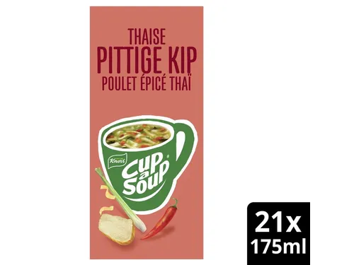 Cup a Soup Knorr Thaise pittige kip 175ml doos 21 stuks