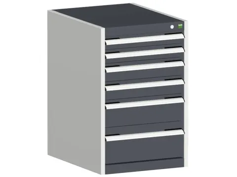 ladekast HxBxD 800x525x525mm 6laden romp RAL7035 front RAL7016