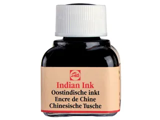Oost-Indische inkt Talens zwart 11ml - 2