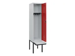 locker met bank,HxBxD 1950x400x815mm,1vak,vak B 400mm,cilinderslot