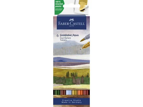 Duo aquarelmarker Goldfaber etui 6 stuks Tuscany