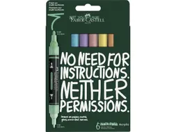 Acrylmarker Faber-Castell Multimark 6 stuks Pastel kartonetui