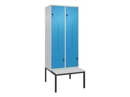 Z-garderobekast,HxBxD 2120x800x815mm,4vak,vak B 400mm,draaigrendel
