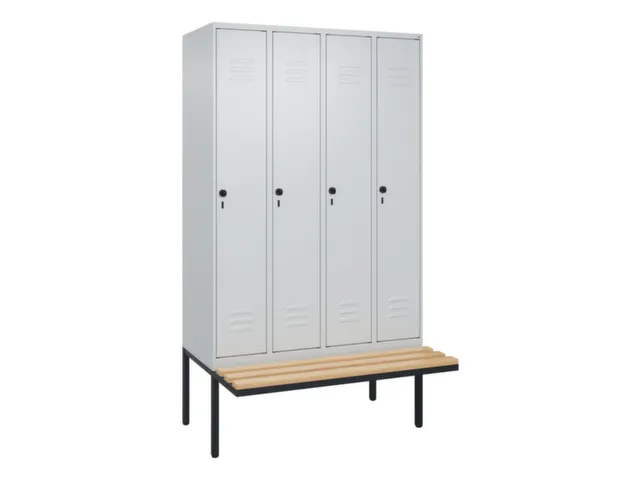 locker voor scheiding van kleding,HxBxD 2120x1200x815mm,4vak