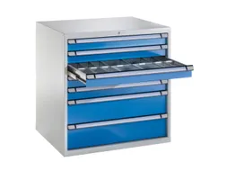 ladekast HxBxD 1000x1005x695mm 7laden vergrendeling RAL7035 RAL5012